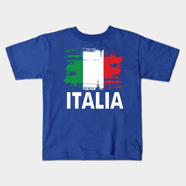 Italia Flag Uefa Euro 2021 Kids T-Shirt by Aldebaran